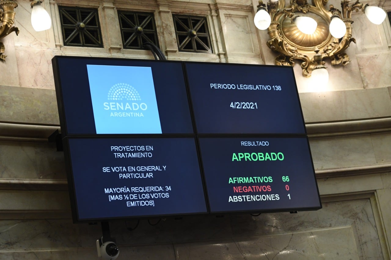 Sesión pública especial remota del  Senado de la Nación en la que se tratan dictámenes de la Comisión de Acuerdos y la modificación de la Ley 27.442 de Defensa de la Competencia; el 04 de Febrero de 2021, en Buenos Aires, Argentina.