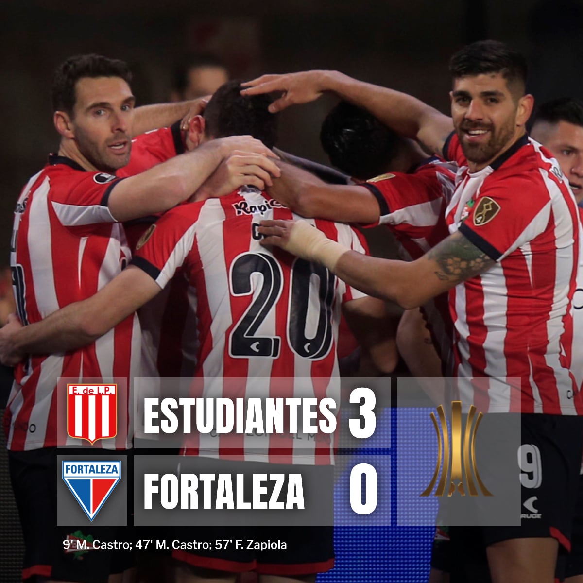 Estudiantes marcó en los momentos claves del partido y se llevó una goleada merecida.