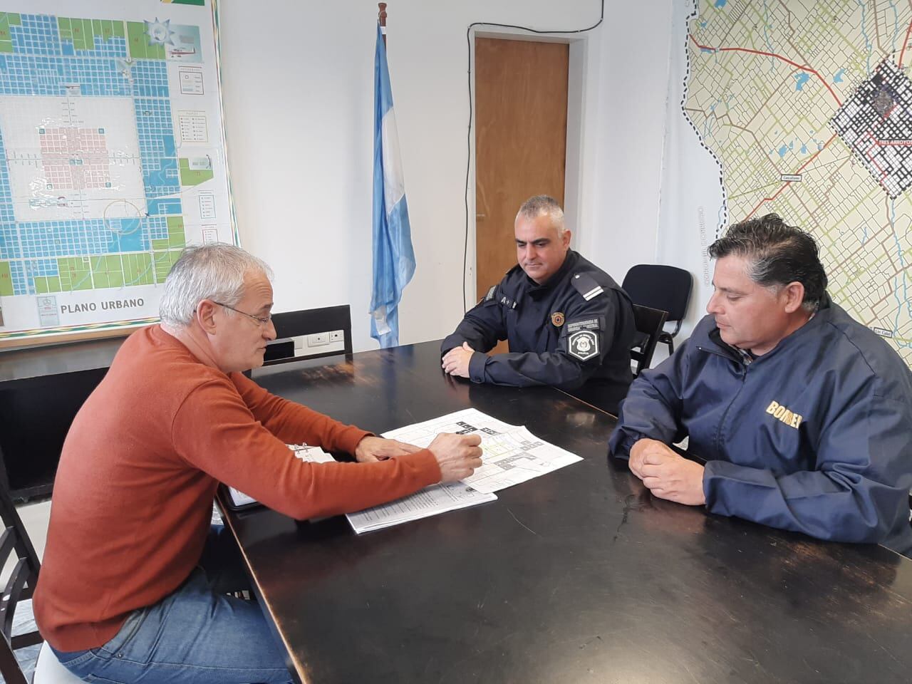 La Secretaria de Seguridad Municipal articula acciones con bomberos de De La Garma