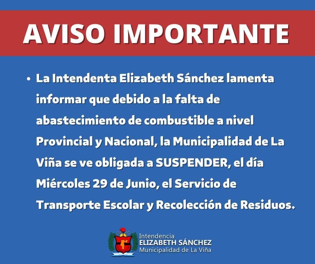 Por falta de gasoil en una localidad de Salta suspenden la recolección de basura y el transporte escolar.