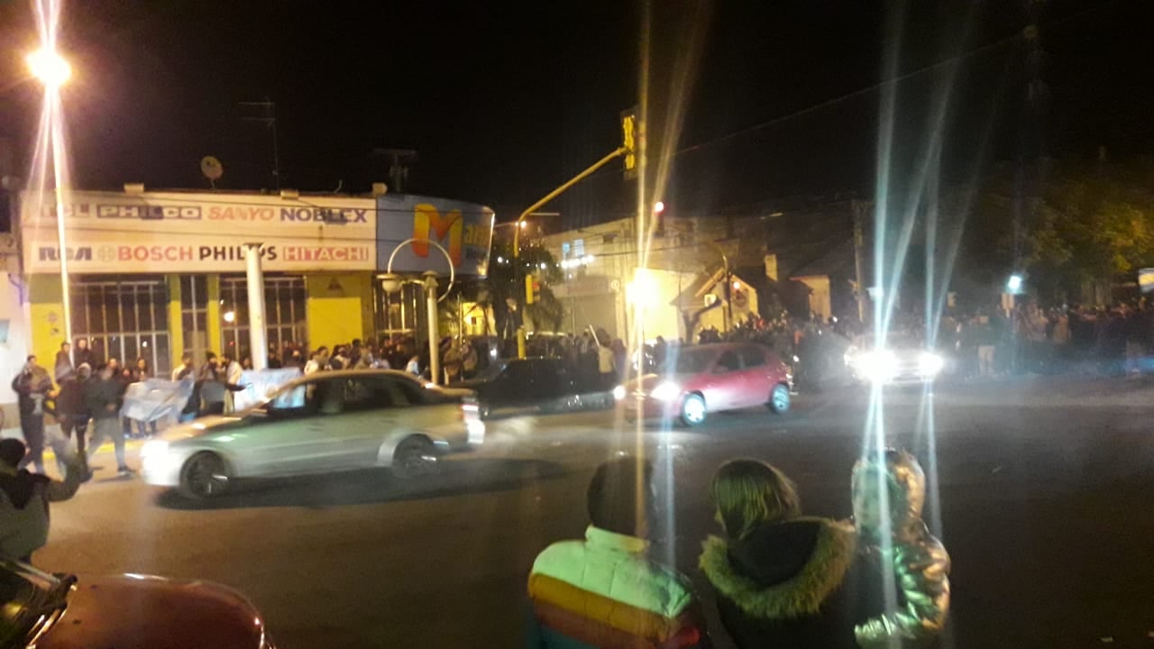 Pérez celebró la Copa América en el Monumento al Ferroviario (Carla Provenzano)