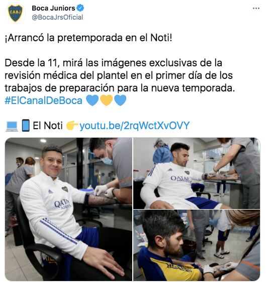 Boca le realizó los estudios correspondientes a sus futbolistas en el comienzo de la pretemporada.