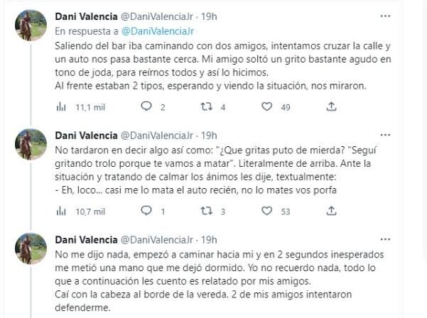 La segunda parte de la denuncia de Daniel Valencia Jr.