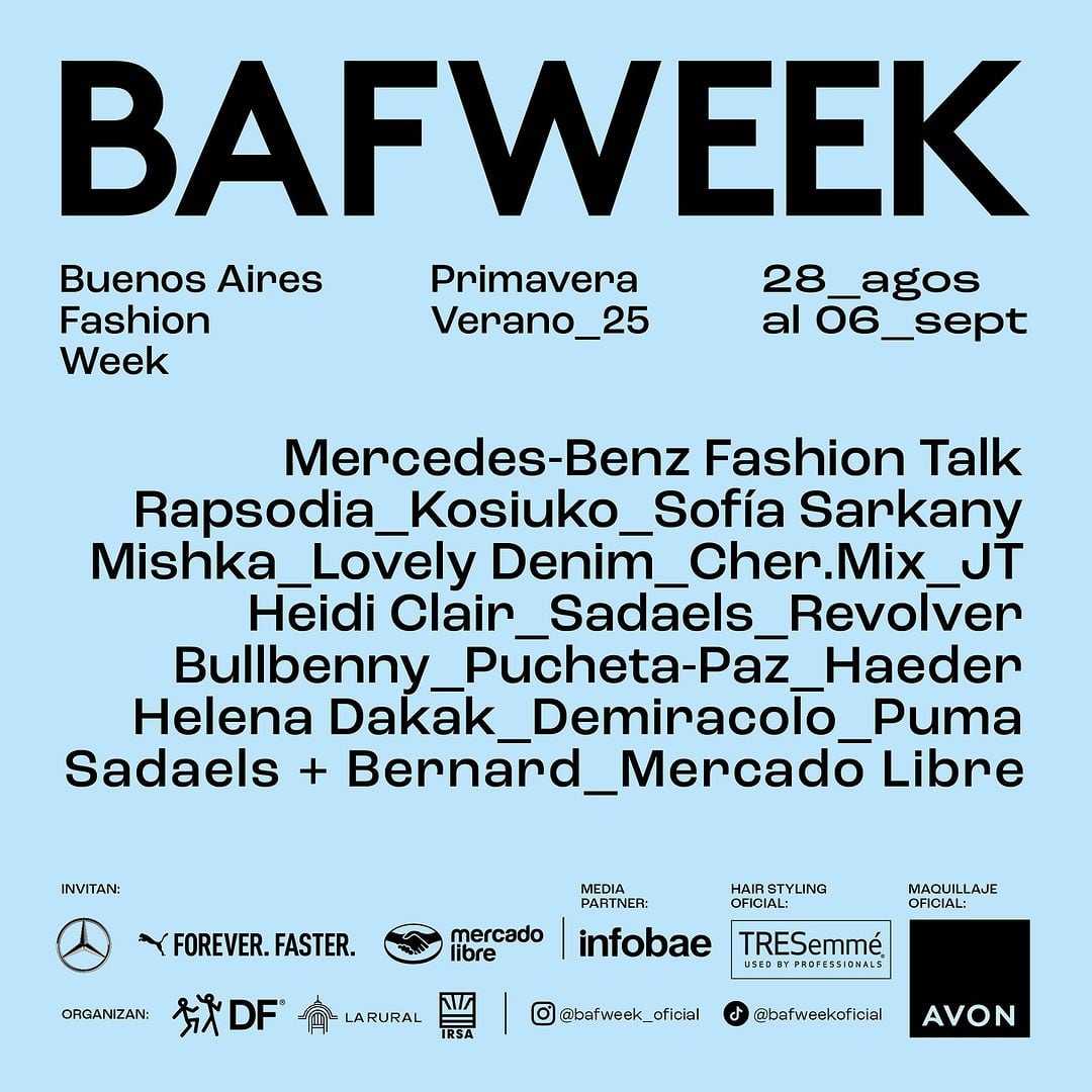 BAFWEEK 2025 presentó su grilla para la semana de la moda