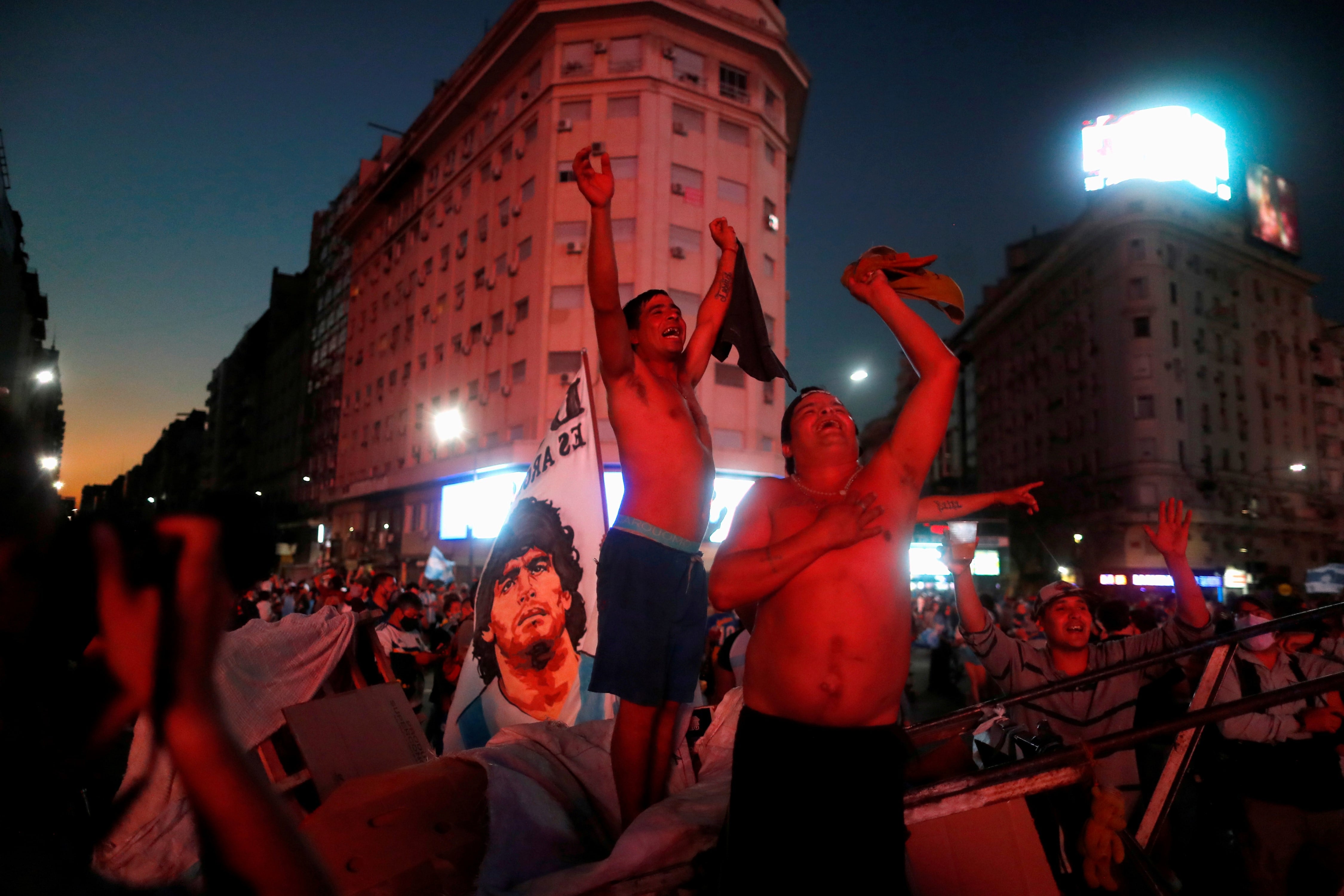 El adiós a Diego Maradona en el Obelisco - 