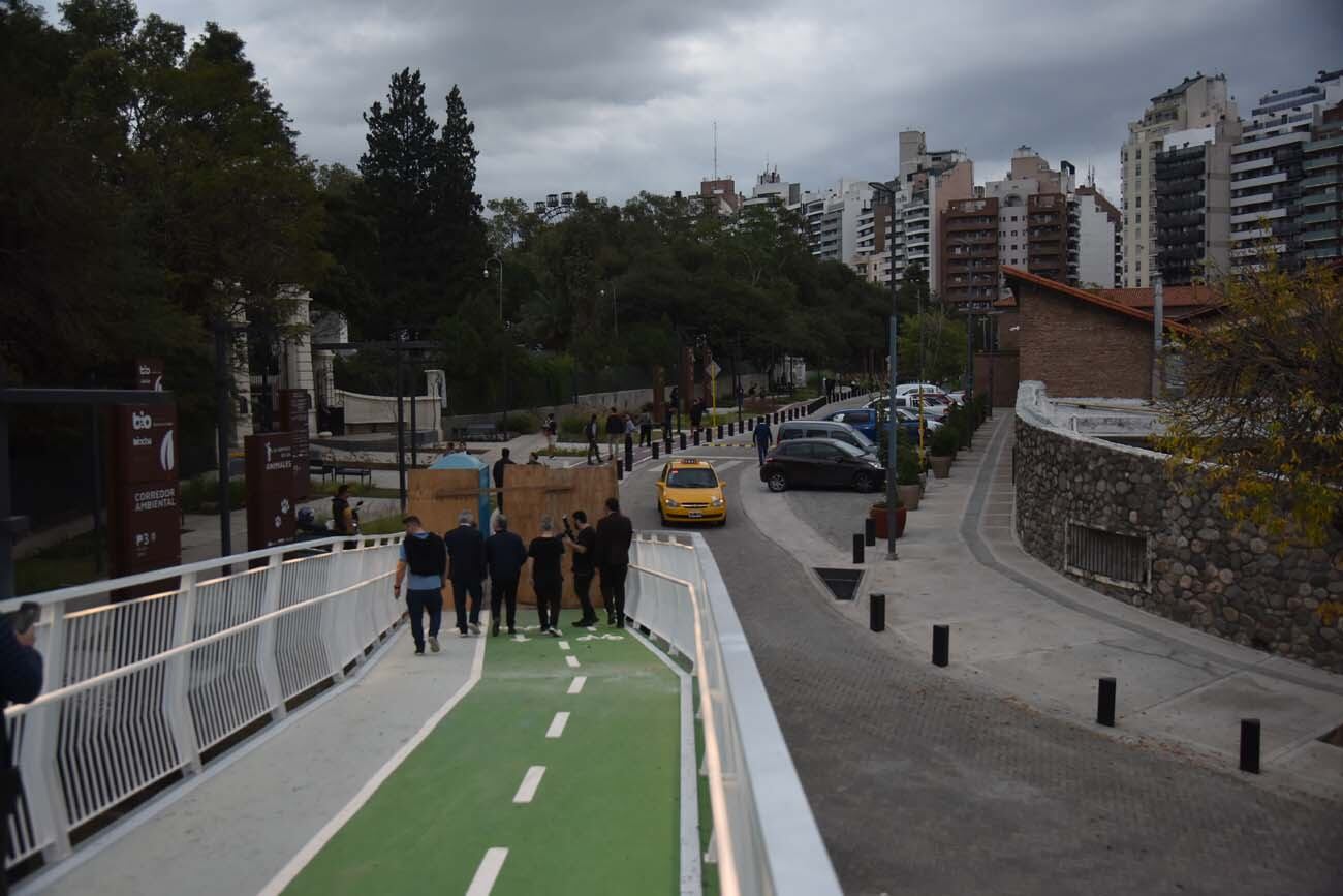 Bicisenda en altura con ultimos retoques pronta a su inauguración (Facundo Luque / La Voz)