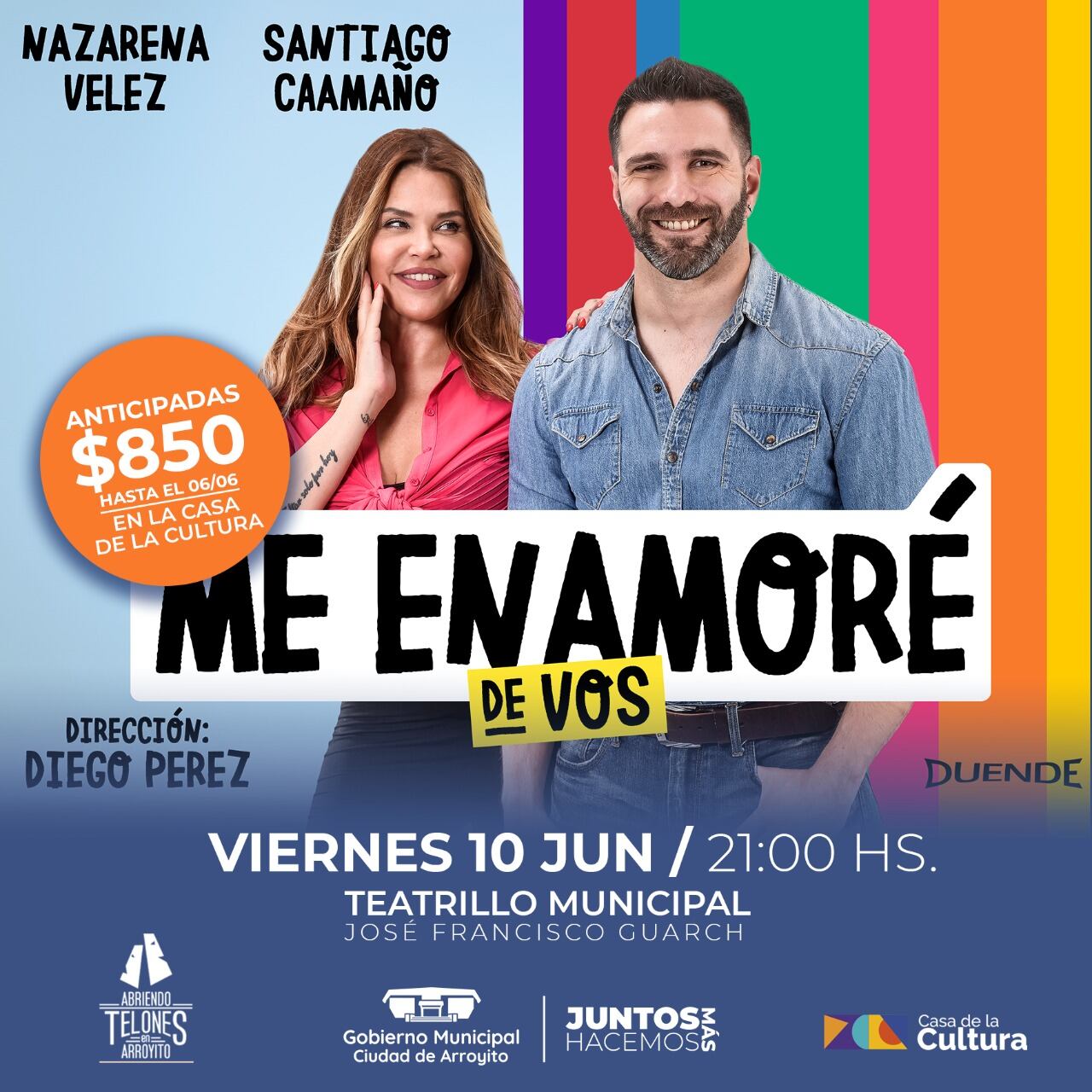 Obra de teatro Me enamoré de vos en Arroyito