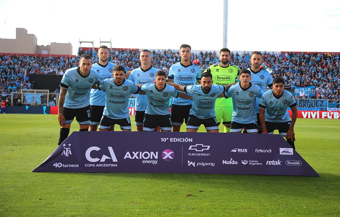 La formación titular de Belgrano en el partido ante Estudiantes LP por Copa Argentina. (Prensa Belgrano).