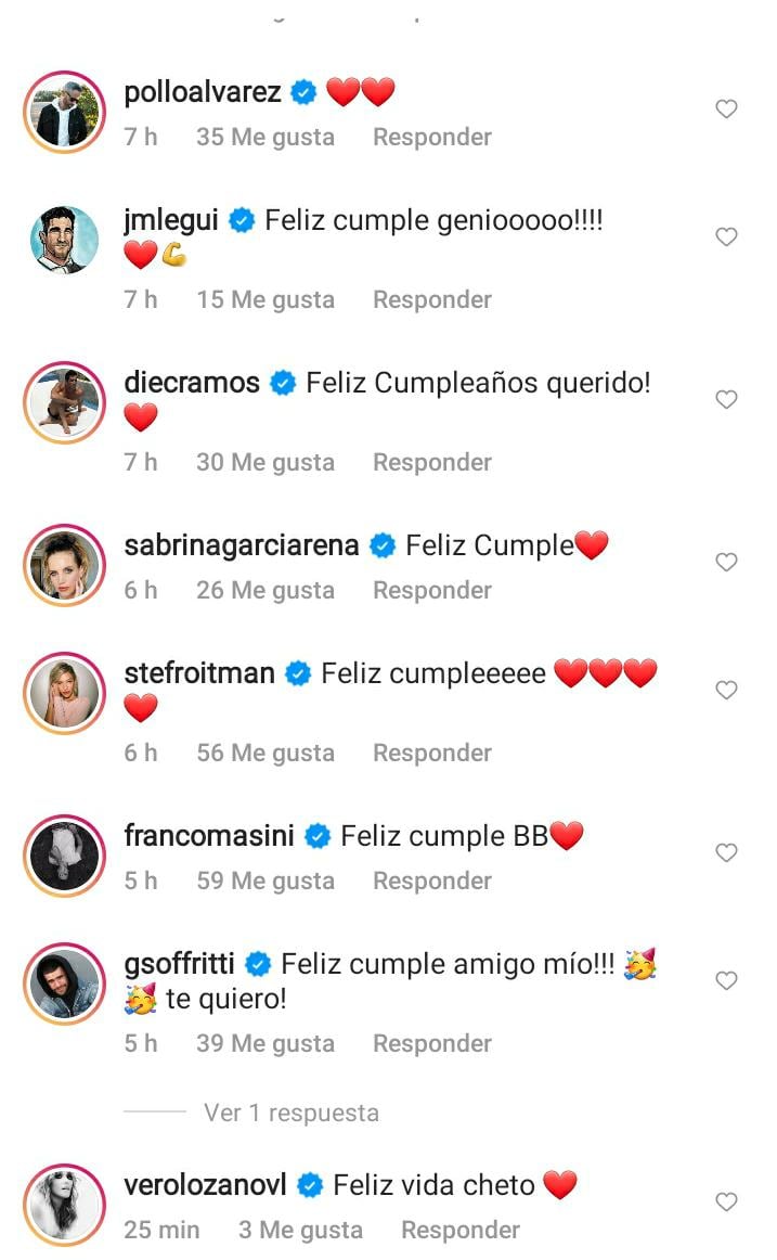 Famosos saludaron al conductor en redes sociales.