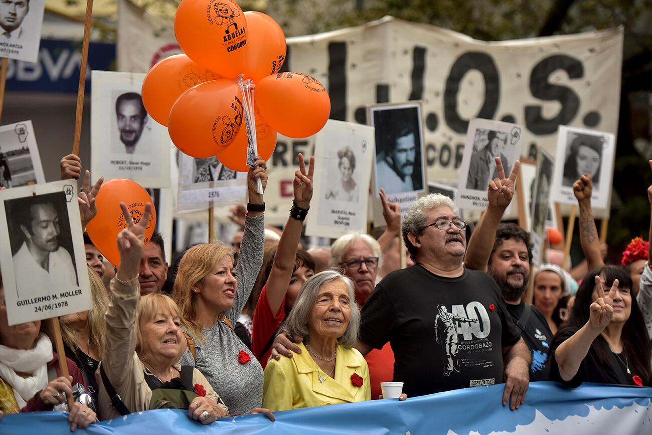 Sonia Torres. Marcha del 24 de marzo de 2023 por el Día de la Memoria. (Facundo Luque / La Voz)