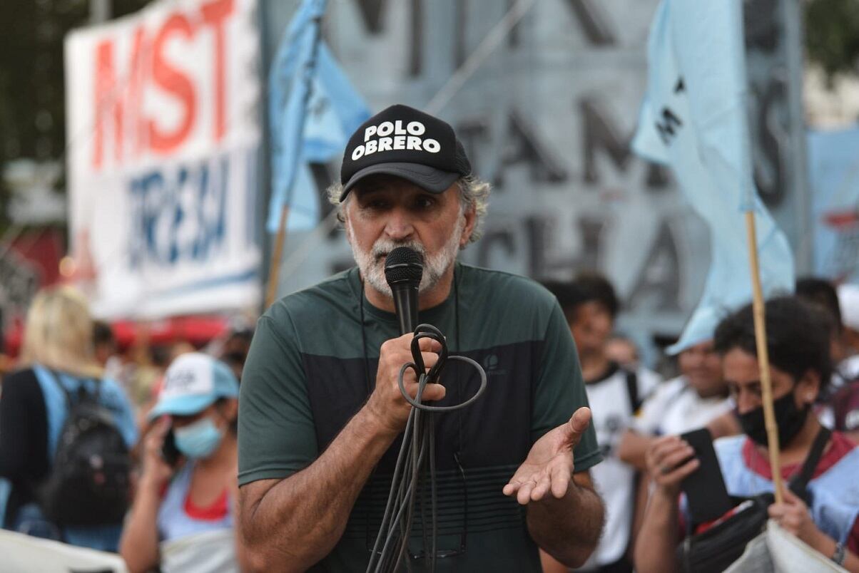 Nueva jornada de protestas, con Eduardo Belliboni, del Polo Obrero, a la cabeza. 