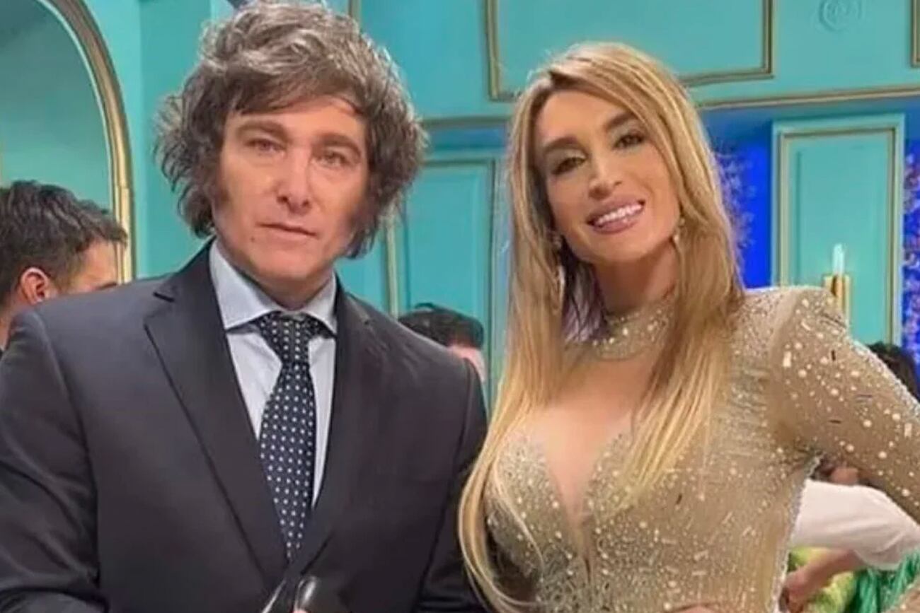 Javier Milei y Fátima Florez el día que se conocieron en la mesa de Mirtha Legrand.