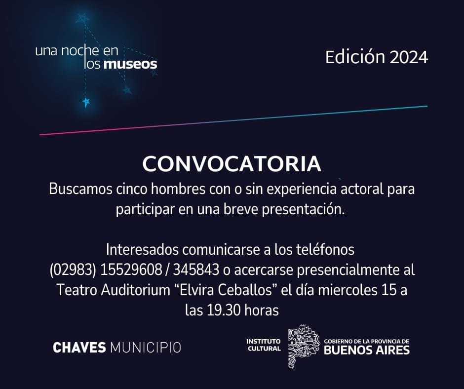 convocan a actores masculinos para "Una noche en el Museo"