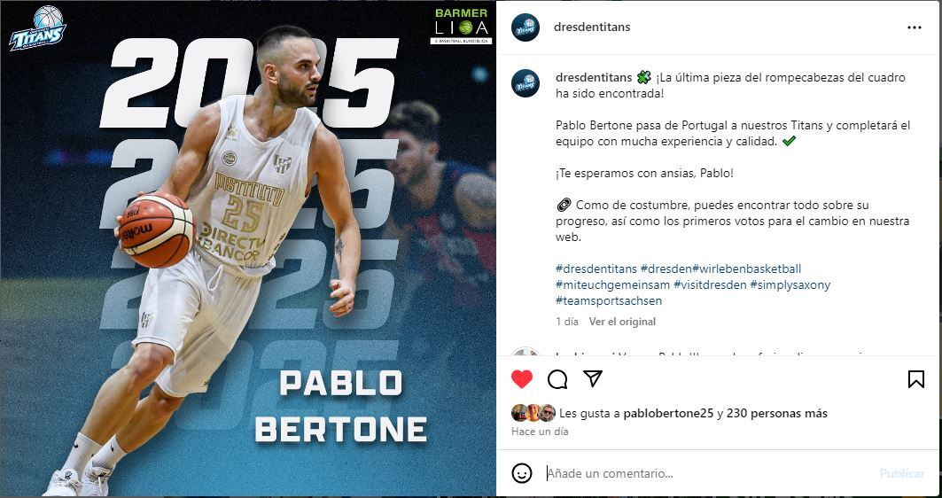 Pablo Bertone Alemania Titans