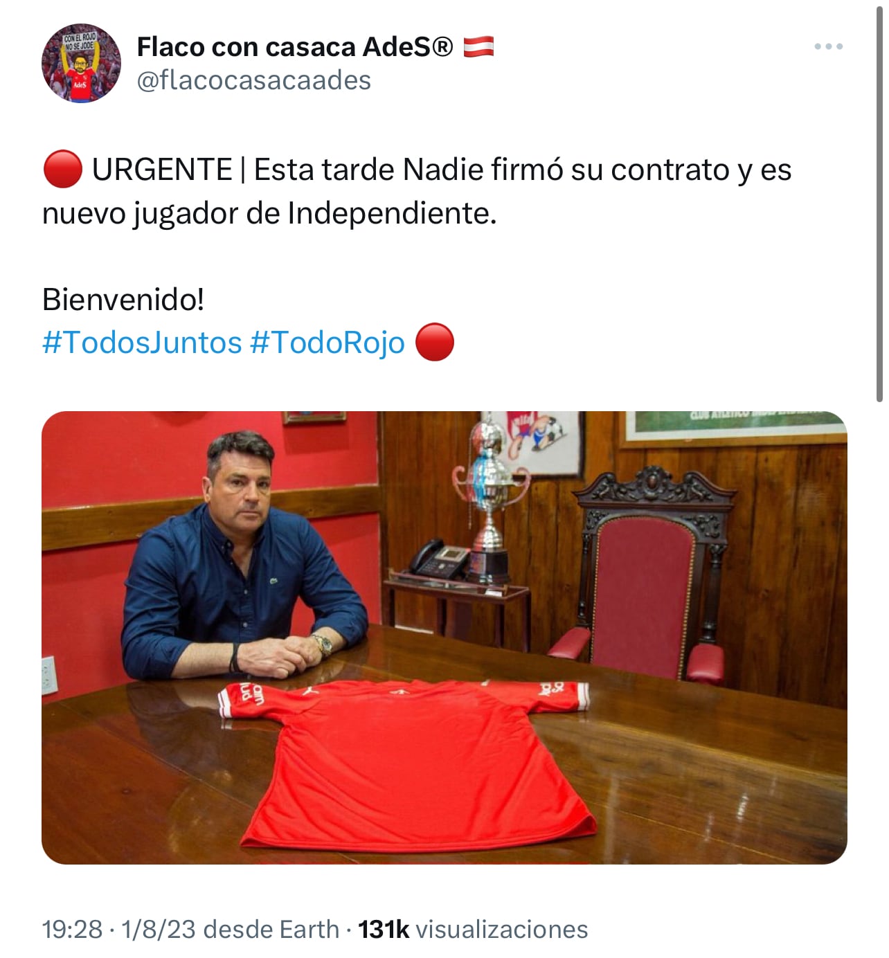 Los memes de la llegada de Nadie a Independiente