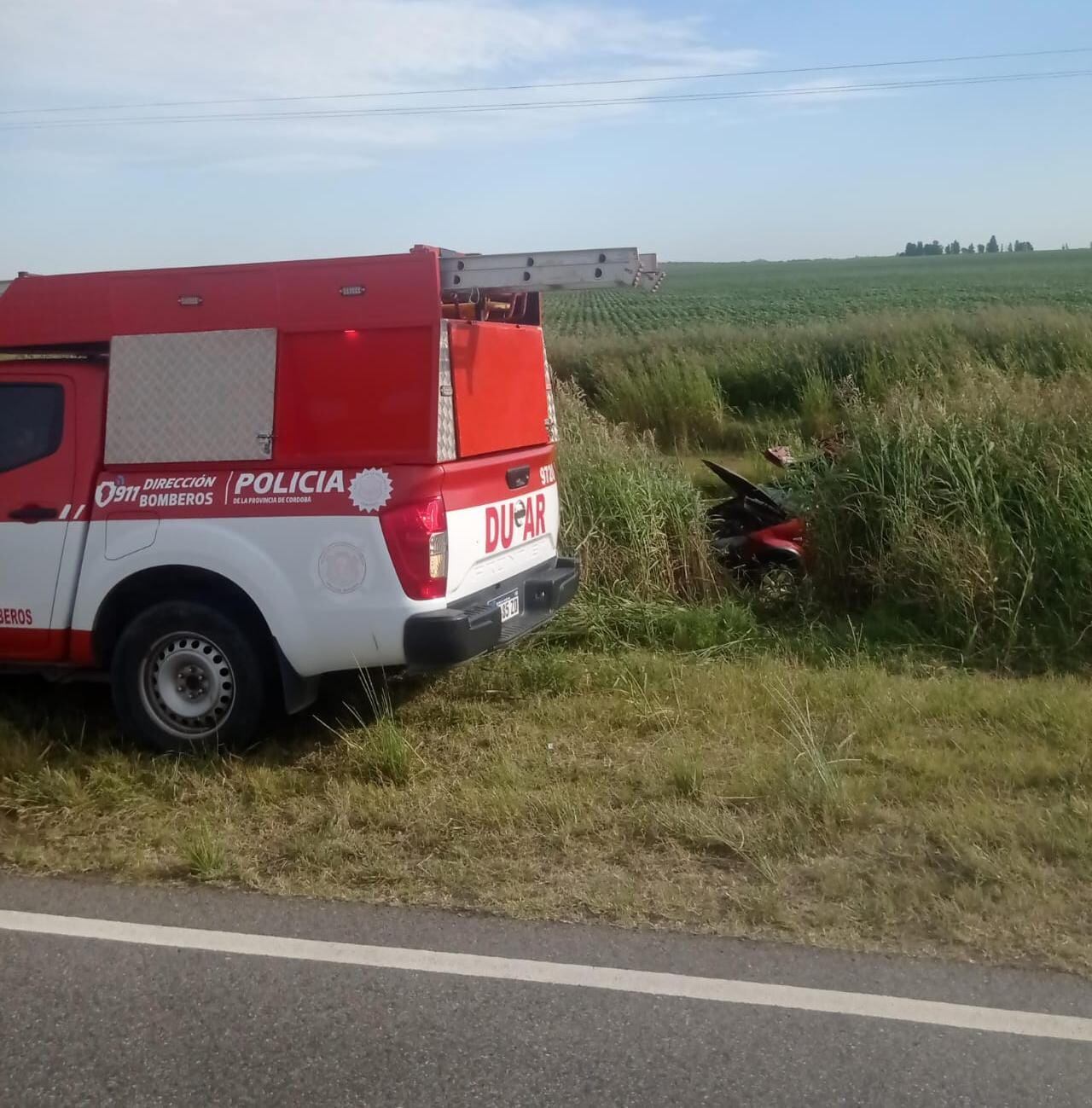 Inseguridad vial. Vuelco cerca de Río Cuarto (Policía).