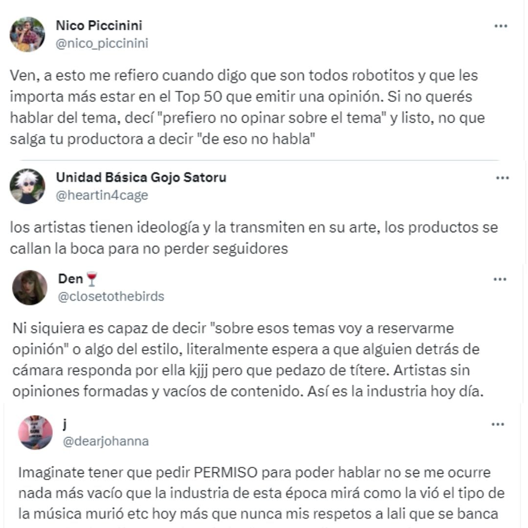 La repercusión en Twitter tras el silencio de Emilia Mernes frente a la pregunta sobre Javier Milei