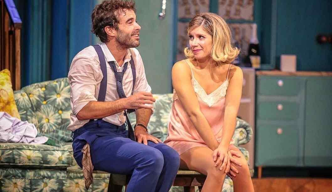 Departamento de soltero. Laurita Fernández y Nico Cabré en escena. Foto: Instagram