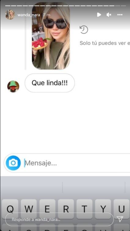 Capturas de pantalla de conversaciones entre la China Suárez y Wanda Nara