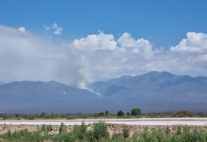 Incendio en El Challao.