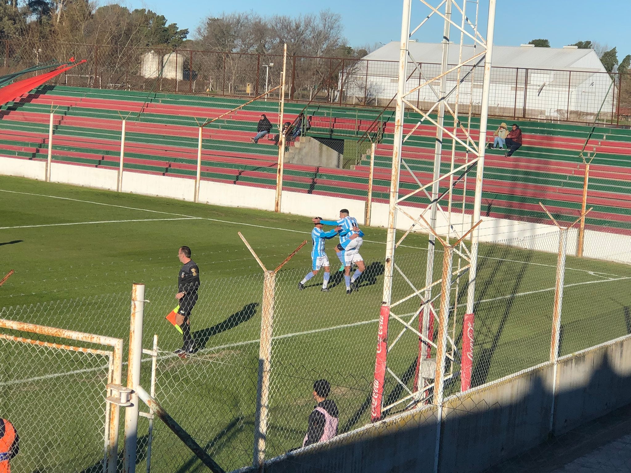 Racing en su partido ante Agropecuario. (Gentileza X @jmsponton).