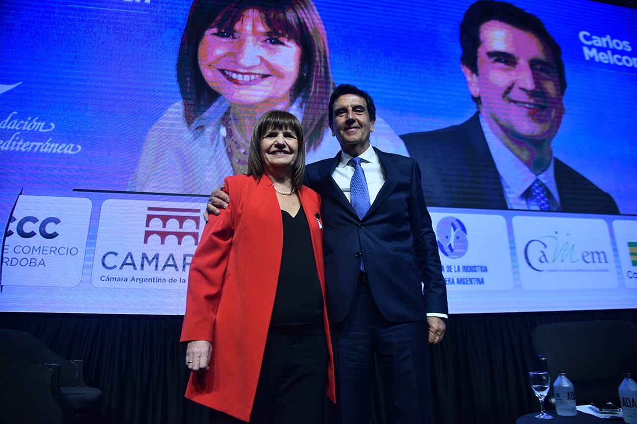 Patricia Bullrich presenta a Carlos Melconian como su referente en economía. (Pedro Castillo / La Voz)