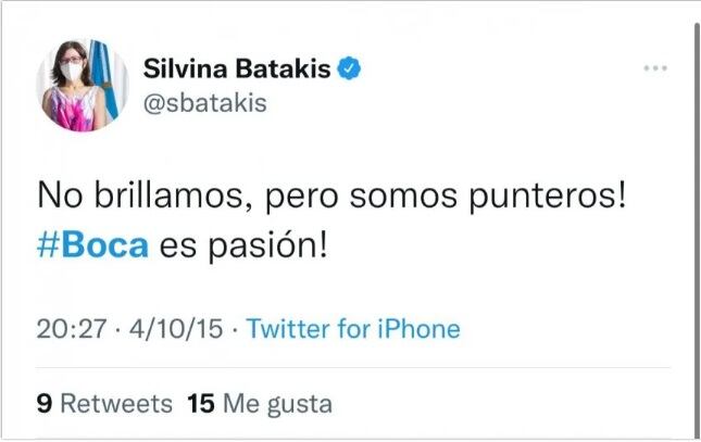 Batakis es socia de Boca