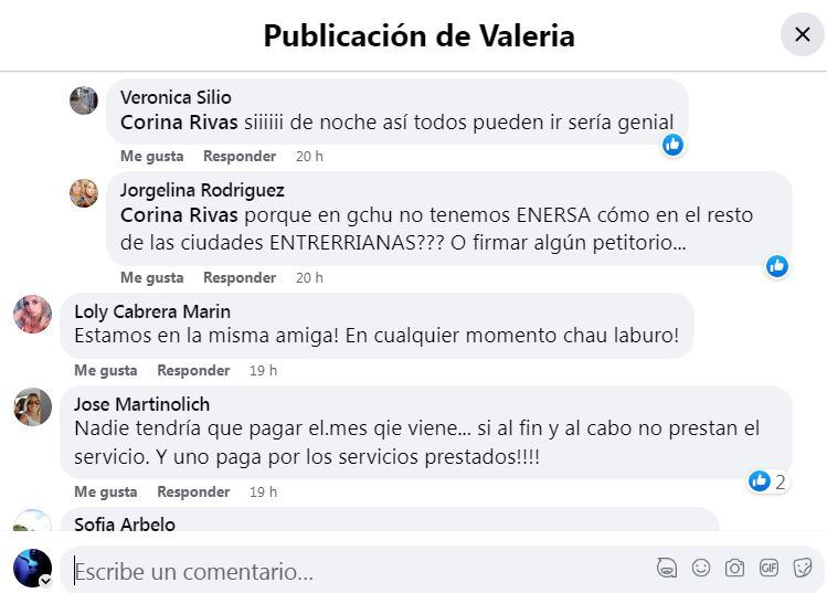 Reclamo de vecinos