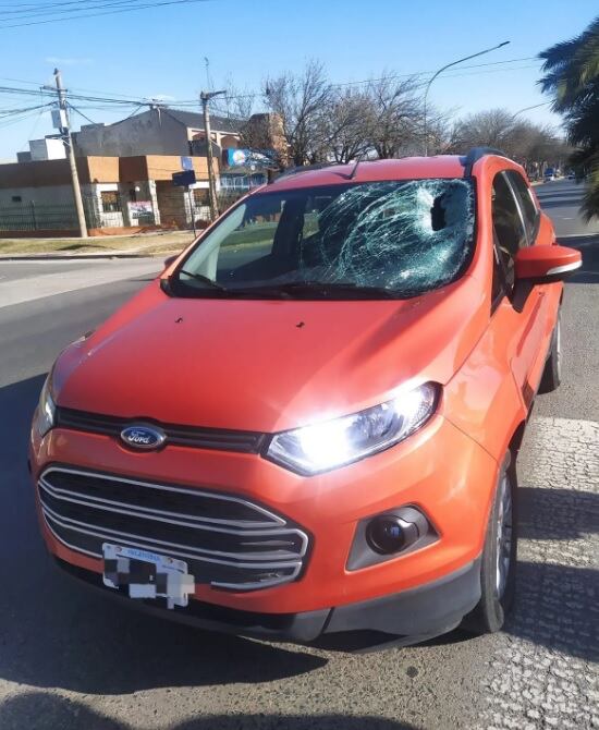 Río Cuarto. La camioneta que atropelló a Cáceres el 28 de agosto (Gentileza).