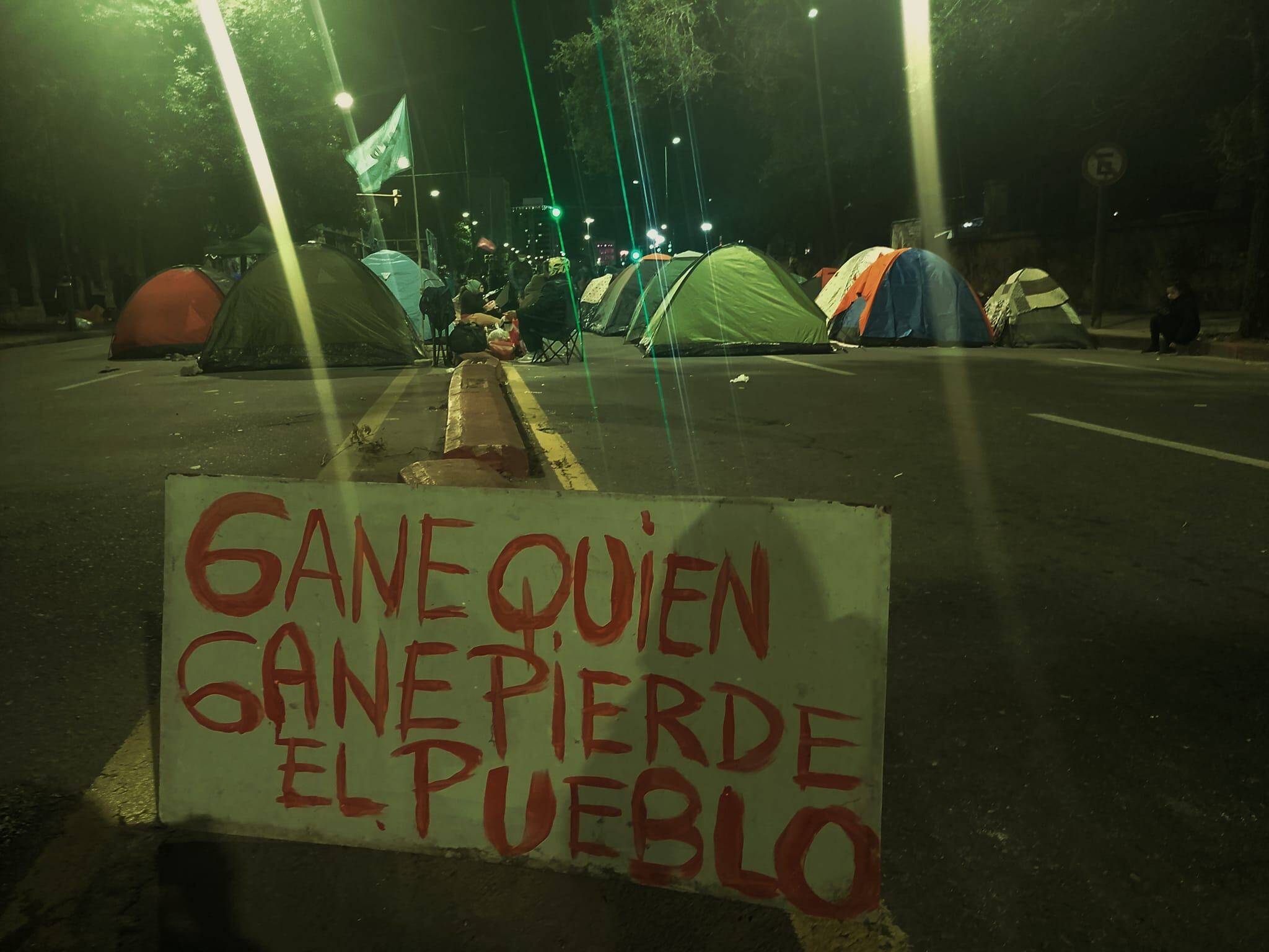 La protesta del MTR Córdoba comenzó en la jornada del martes.