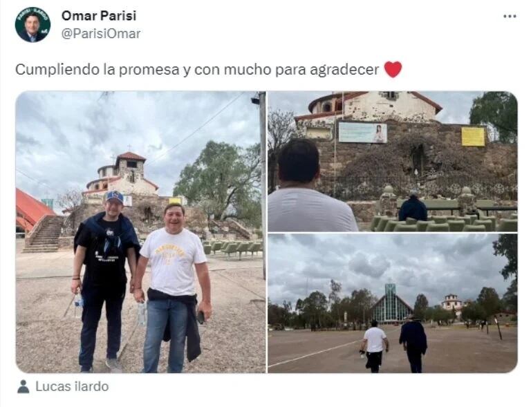 Omar Parisi cumpliendo promesas en la previa a la Elección.