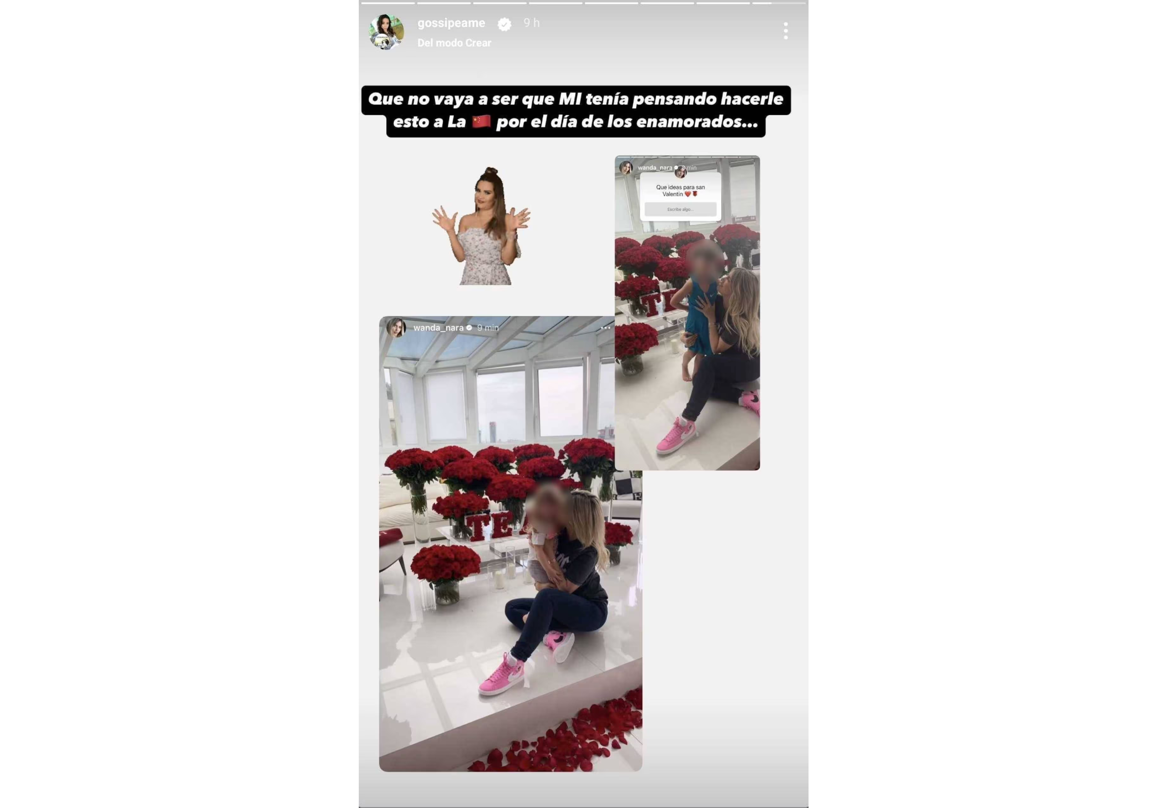 Las fotos de Wanda que ¿spoilearon? el regalo de Mauro a la China por San Valentín.