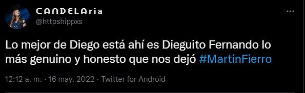 Las reacciones de los usuarios de Twitter ante el homenaje de Dieguito Fernando a su papá.