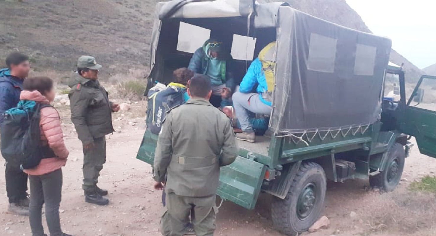 Rescate del hombre que se cayó en Tunuyán