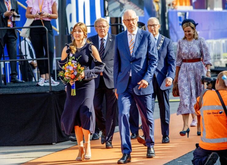 La princesa Alexia en el bautismo de un barco que leva su nombre