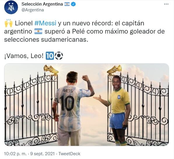 (Twitter: @Argentina)