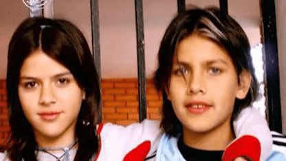 Camila y Leandro cuando eran pequeños.