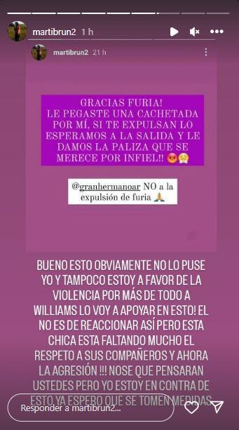 La novia de Williams de Gran Hermano 2024 rompió el silencio: “Se me está haciendo difícil…”