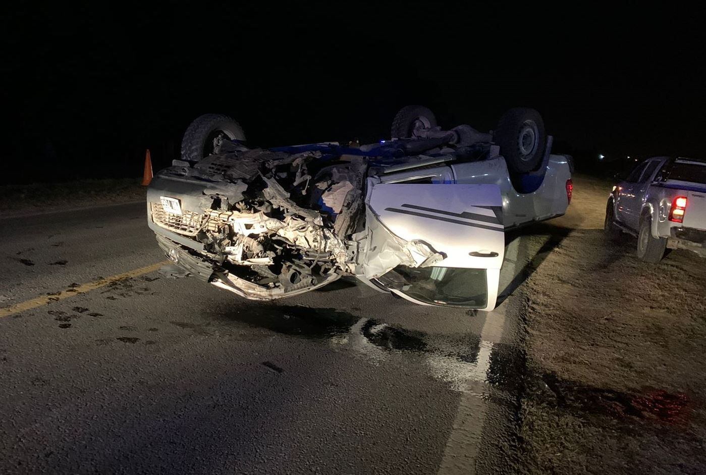 Impactante choque sobre Ruta 3: dos heridos, uno grave