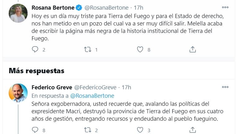 Tras las duras críticas de la exgobernadora, desde el gobierno fueguino le respondieron.