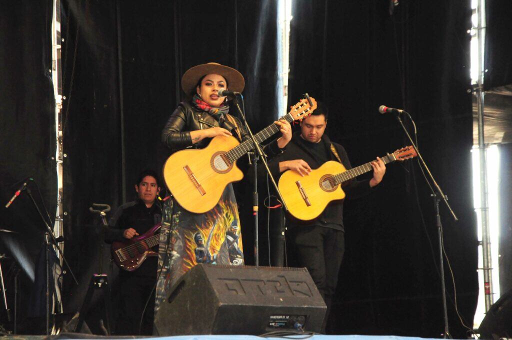 Aristas locales subieron al escenario del Festival de la Empanada Jujeña, amenizando el encuentro con muy buena música.