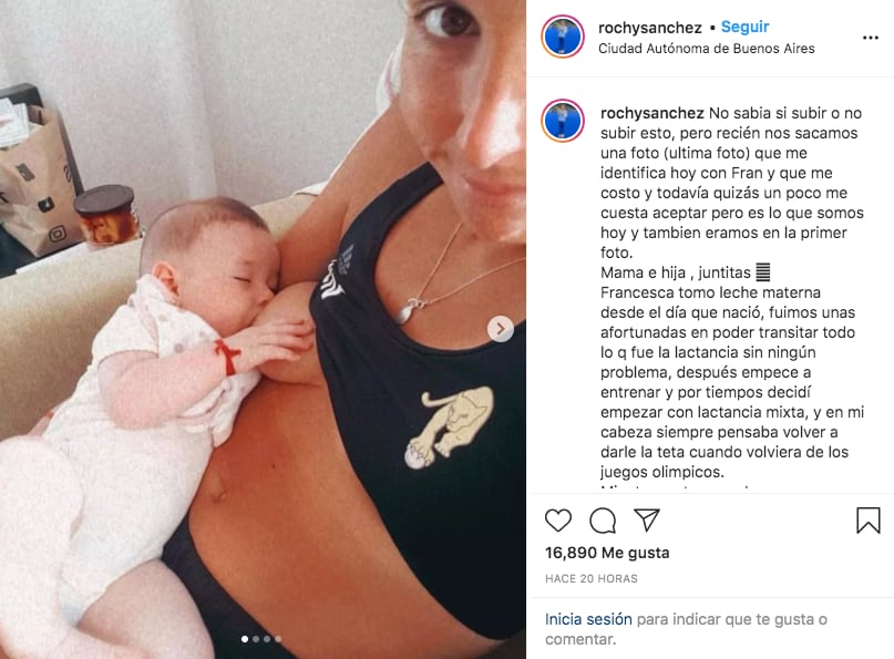 El mensaje de Rocío Sánchez Moccia en redes sociales.