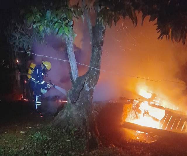 Se incendió una vivienda en San Vicente