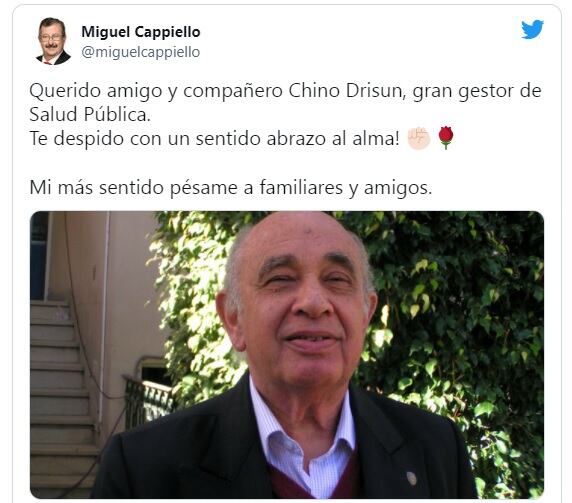 Murió el ex ministro de Salud Mario Drisun