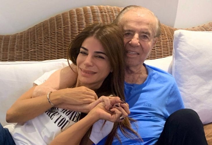 Carlos Menem junto a su hija Zulemita