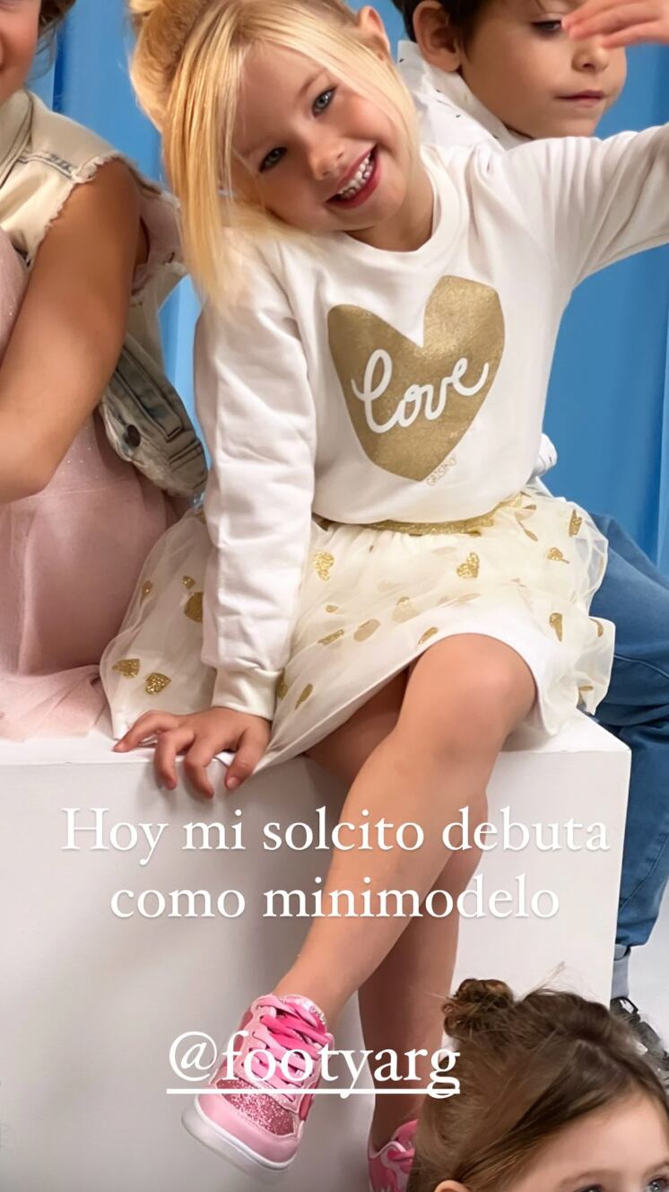 Las fotos de Matilda en su debut como modelo infantil