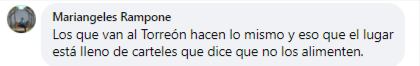 Comentario en la publicación.