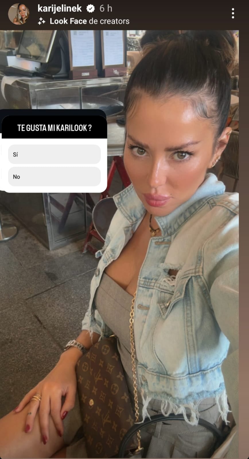 Karina Jelinek apostó por la prenda denim del momento y arrasó en Instagram