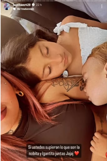 Tamara Báez compartió una foto de su hija Jamaica junto a la hija de El Noba.