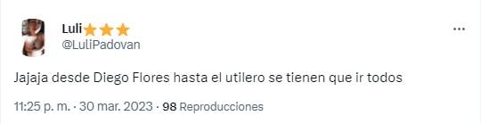 Críticas en Twitter tras la derrota del Tomba en La Paternal